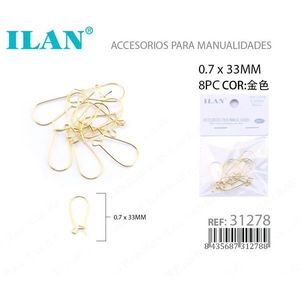 Orecchini color oro Ilan 0,7x33mm Accessori per artigianato - Product Image 3