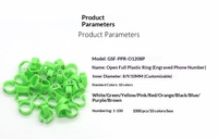 Bagues pour pigeons en plastique personnalisées de haute qualité, écologiques, en stock, accessoires pour oiseaux pour usage extérieur, disponibles en plusieurs tailles et couleurs