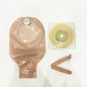 China Fabrik Stoma beutel zweiteiliger Stoma beutel offener Typ für Ileostomie Stoma Care Plastik clip