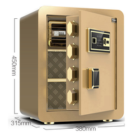 Nouveau coffre-fort numérique antivol de grande taille avec serrure à clé, mot de passe et empreinte digitale, en acier, pour la maison et le bureau