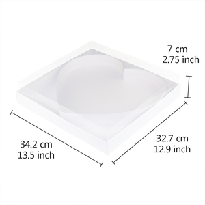 Caja de cartón de ramo grande, caja de flores rosas de regalo en forma de corazón con tapa transparente para mamá - Product Image 4