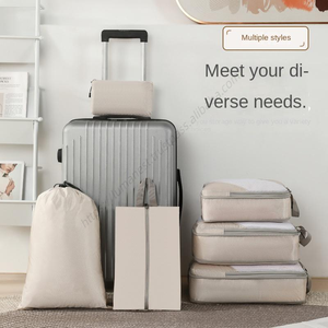 Wholesale Portable <b>Travel</b> 6Pcs <b>Set</b> Sustainable Luggage Sorting <b>Bag</b> Clothes Organizer Shoe Dustproof Vacuum Storage - Product Image 5