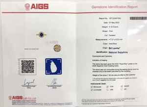 แหวนพลอยหรูหรา SGARIT ทองคำแท้ 18K จากศรีลังกา พลอยไพลินสีน้ำเงินธรรมชาติ 1.38 กะรัต พร้อมเพชรทรงสี่เหลี่ยมคางหมู 40 เม็ด น้ำหนัก 0.52 กะรัต - Product Image 6