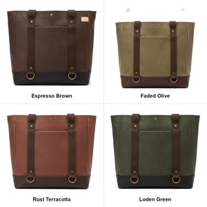 Sac fourre-tout en toile légèrement cirée de 12 oz pour pickleball, capacité 2 raquettes, logo personnalisé, vente en gros, sac de sport pour tennis et padel - Product Image 5