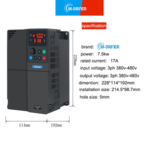 Variateur de <span class=keywords><strong>fréquence</strong></span> M-driver triphasé 7,5 kW 11 kW 380 V 440 V à vitesse variable avec frein intégré - Product Image 4