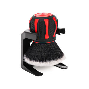 แปรงปัดฝุ่นรถยนต์ทรงกลม พลาสติกสีดำ/น้ำเงิน ขนแปรงนุ่ม ด้ามจับโค้ง สำหรับทำความสะอาดภายใน ขนาดใหญ่ ขายส่ง - Product Image 1