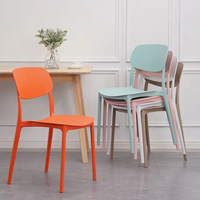 Chaise Empilable en Plastique Sans Accoudoirs pour Laboratoire, Salle à Manger, Événements, Siège Unique en PP, Design Italien