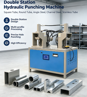 Machine de découpe et de poinçonnage pour tubes en fer, équipement de découpe CNC pour profilés en acier et aluminium, double station de découpe d'angles