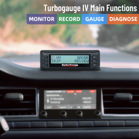 Monitor de Vehículo OBD2/EOBD/Computadora de Viaje Automática para la Mayoría de los Autos, Turbogauge IV 4 en 1, Computadora de Viaje TG4