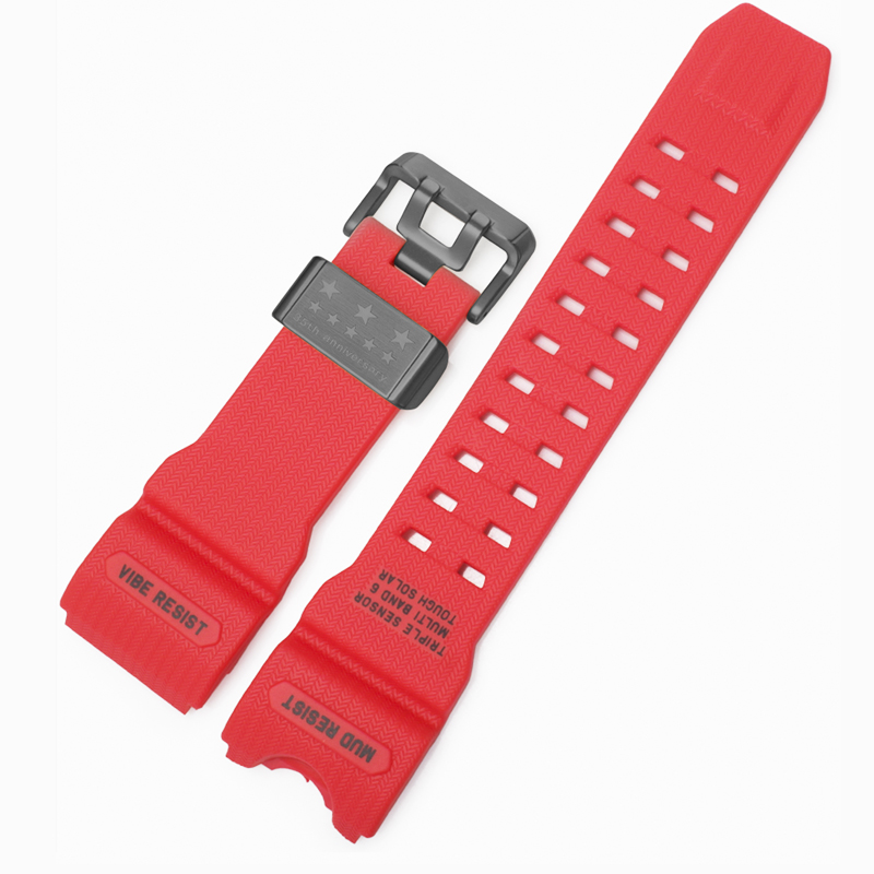 Boucle noire Bracelet rouge