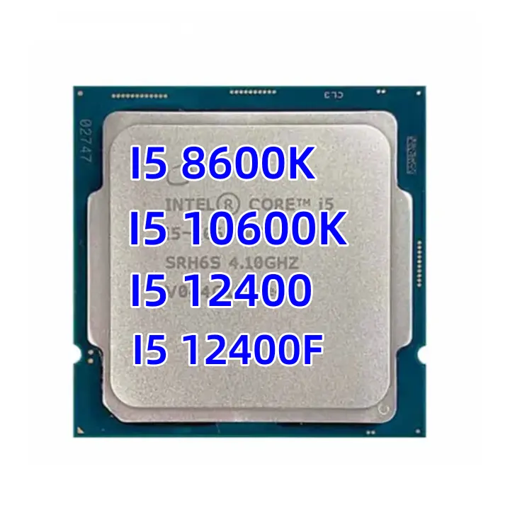 Large In stock cpus i5 12400 10600KF 8600K cpu for used or new tray cpus 12400F Quad-Core cpus