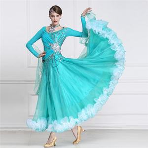 B-14734 סקסי סלוניים ריקוד תחפושת בנות ריקוד תלבושות במה ביצועים מודרני חלק ריקוד שמלה - Product Image 2