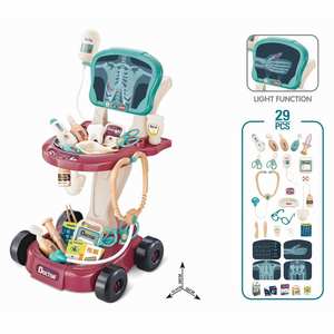 Juguete plastico medico नाटक रोल प्ले राजकुमारी सपना सिमुलेशन मेडिकल खेलने खेल सेट trolly डेंटिस्ट मिनी पहले डॉक्टर खिलौना - Product Image 4