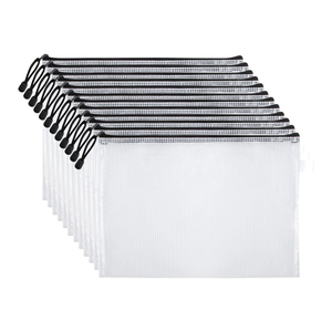 Bolsa de archivo con cremallera y letras <span class=keywords><strong>A4</strong></span> impermeable con logotipo personalizado, paquete de 12 uds/24 uds, bolsa de documentos, bolsas de viaje multiusos, bolsa de malla con cremallera de PVC - Product Image 2