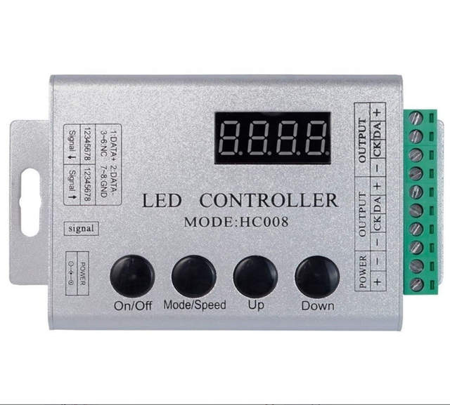 HC008 4 Keys RGB Led Pixel Controller Programmable Control 2048 Pixel 133 Effect Modes WS2811 WS2811 UCS1903 Controller