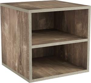 Mesa auxiliar de madera para sala de estar, mesita de noche con cubo Modular apilable - Product Image 4