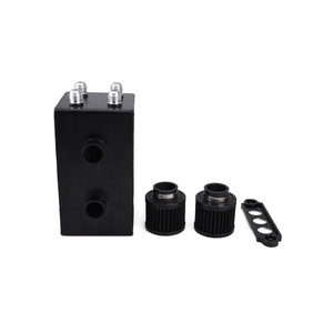 Réservoir de carburant à double trou, 2L, en alliage d'aluminium, bidon d'huile respirant avec filtre pour Honda Civic 92-00 - Product Image 3