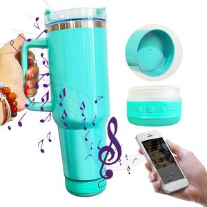 Vaso Térmico Sublimable de 40oz en Varios Colores con Asa, Altavoz y Tapa con Popote - Product Image 3
