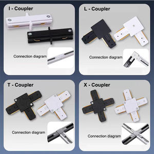 Barre de voie en aluminium à 2 fils de haute qualité montée en surface et encastrée Source de lumière LED Luminaires à <span class=keywords><strong>rail</strong></span> de guidage à un circuit - Product Image 4
