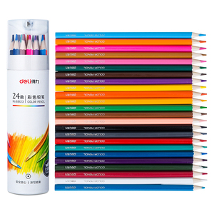 Deli 68123 24 piezas/barril lápiz de <span class=keywords><strong>color</strong></span> Graffiti Hexagonal lápiz de <span class=keywords><strong>color</strong></span> con sacapuntas 96 barril * 24 piezas = 2304 piezas por juego de cartón - Product Image 2