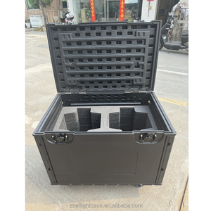Custodia di volo su misura in plastica ABS FLYCASE ROAD Case per palco a testa mobile fascio LED Par luce LED pista da ballo - Product Image 2