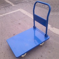 Chariot à main robuste à prix de gros, facile à utiliser, avec main courante épaissie, plateforme pliable, pour centre logistique