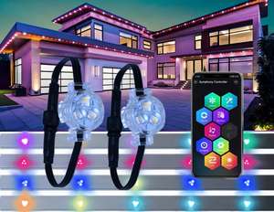 ไฟพิกเซล <span class=keywords><strong>LED</strong></span> Wi-Fi/ตัวควบคุม IP68ไฟเส้นแบบถาวร30มม. RGBW กันน้ำสำหรับคริสต์มาสกลางแจ้ง - Product Image 1