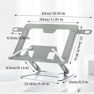 Supporto per Lettura in Metallo, Espositore Rotante a 360° in Alluminio, Supporto Regolabile per Laptop e Telefono, Fermalibri Trasparenti - Product Image 2