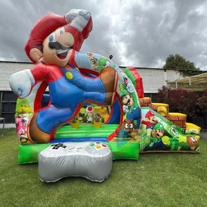 Maison gonflable de rebond de saut de videur de Offre Spéciale <span class=keywords><strong>Mario</strong></span> avec le château sautant combiné de glissière pour des pulls de partie d'enfants avec le souffleur d'air - Product Image 2