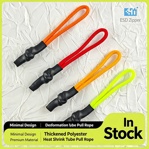 Durable Polyester Zipper <strong>Pull</strong> <strong>Cord</strong> with Heat Shrink Tube, Non-Deformation Zipper Puller <strong>String</strong> for Bags, Jackets - Product Image 2