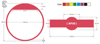 Pulsera de Silicona RFID ISO 1K Impermeable al por Mayor, Pulsera de Goma con Código QR Impreso Personalizado, Control de Acceso para Gimnasios