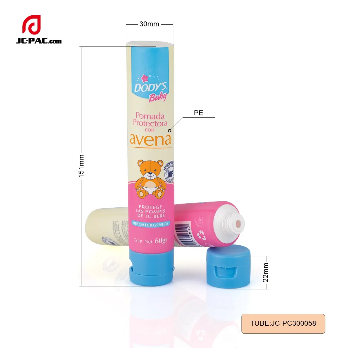 20ml 30ml 35ml Face Cream Tube Cosmetic Custom Squeeze Tube Embalagem Sunscreen Creme Loção Baby Cream PE Tube com Flip Cap