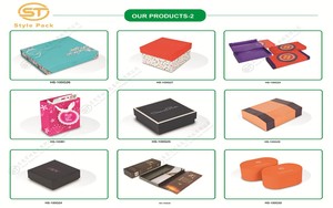 Boîte cadeau avec doublure en velours noir, fermeture à languette, logo personnalisé, emballage de luxe pour bijoux, montres, articles de première qualité - Product Image 5