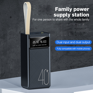 Banco de energía de alta capacidad, funda de batería portátil de carga rápida, <span class=keywords><strong>40000mah</strong></span> con luz LED, precio de fábrica, venta al por mayor - Product Image 4