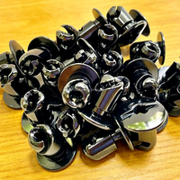 Fixations Dzus à quart de tour en aluminium noir sous-coupe de 7/16 po, à tête à clé Allen fendue, pour châssis de voiture de course Midget Sprint