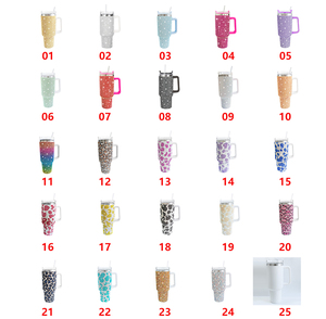 2024 Offre Spéciale gobelet avec logo personnalisé gobelet chic isolé sous vide <span class=keywords><strong>vache</strong></span> 30 oz 40 oz gobelet en strass avec poignée et paille - Product Image 3