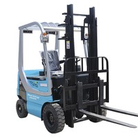 Chariot élévateur compact électrique de 1,5 tonne à quatre roues, type assis, avec levage hydraulique pour chargement/déchargement, chariot élévateur à fourche à énergie nouvelle