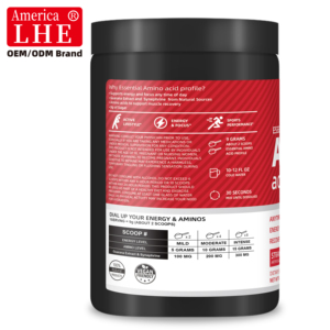 Fabricant de suppléments d'acides aminés nutraceutiques pour la concentration et la récupération musculaire, saveur fraise, 270g de poudre d'acides aminés - Product Image 5