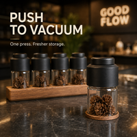 Maywaksy Pot en verre sous vide de 150 ml, récipient hermétique pour le stockage