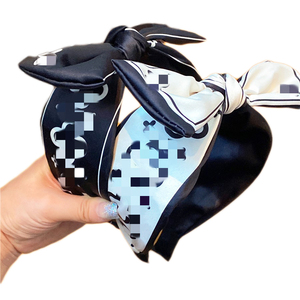 Diadema de Lujo con Lazo Elástico y Letras Impresas, Decoración de Tela, Diademas de Diseñador de Marca <span class=keywords><strong>C</strong></span> para Mujer - Product Image 1