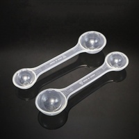 Cuillère doseuse en plastique double face 2-en-1, capacités de 5 ml et 10 ml, sans BPA, antistatique, pour ingrédients secs ou liquides