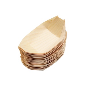 Bote de sushi de madera desechable de Poplar natural <span class=keywords><strong>Boa</strong></span> de madera de calidad alimentaria con varios tamaños - Product Image 1