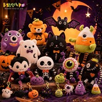Ensemble d'animaux en peluche de créateur pour Halloween, Ours citrouille, Chauve-souris, Monstre squelette