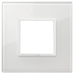 Vimar Wall <b>Switch</b> White Glass Panel 86x86mm Single Toggle - Product Image 1