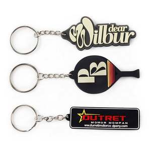 Custom Soft Pvc Keychain Cartoon Letter Cute Keyring Make Rubber 2d Your Logo <b>Key</b> <b>Chain</b> - Product Image 4