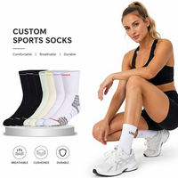 Chaussettes de basketball professionnelles antidérapantes en polyester-coton tricoté épais et respirant pour hommes, femmes et jeunes