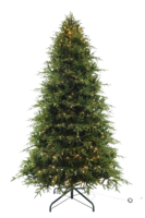 Arbre de Noël pré-éclairé au design minimaliste avec LED intégrées pour une maison contemporaine