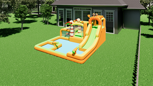 Nhà Sản Xuất Tùy Chỉnh Ngoài Trời Đài Phun Nước Trẻ Em Inflatables Lâu Đài Trượt Combo Hồ Bơi Nước Với Vòng Bóng - Product Image 4