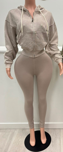 Tuta da <span class=keywords><strong>Donna</strong></span> Y2K Personalizzata in Cotone Lavato con Effetto Invecchiato, Felpa con Zip e <span class=keywords><strong>Pantaloni</strong></span>, Completo 2 Pezzi per Uso Quotidiano - Product Image 2