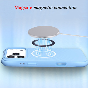 <span class=keywords><strong>Cover</strong></span> in Silicone Magnetica Wireless per <span class=keywords><strong>iPhone</strong></span> 17-14 Antiurto Anti-caduta con Protezione Lente Rialzata e Texture Ondulata - <span class=keywords><strong>5</strong></span> Colori Disponibili - Product Image 2